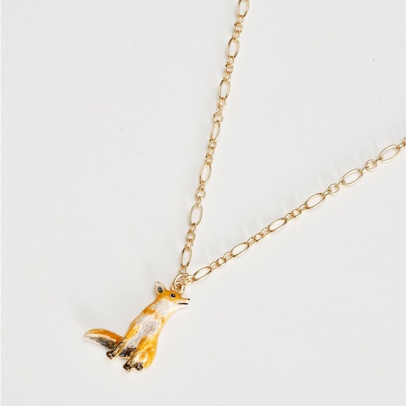 Enamel Fox Necklace by Fable England - Picture 2 of 4